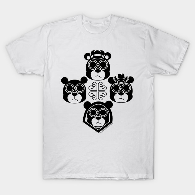 GEEK BEAR SQUAD FACES T-Shirt by cholesterolmind